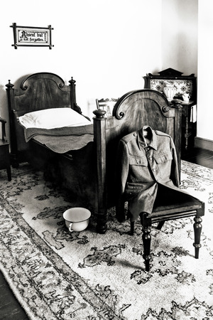 Interior of Llwyn-yr-eos Farmstead at St Fagans National History Museumのeditorial素材