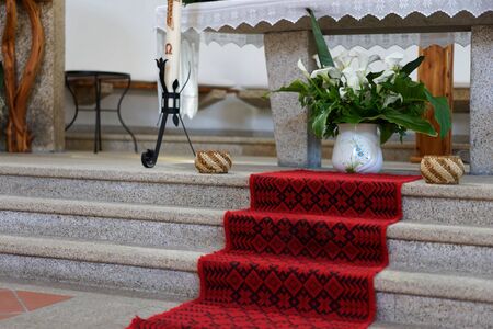 Interior Church of St. John the Baptist in Cannigioneのeditorial素材