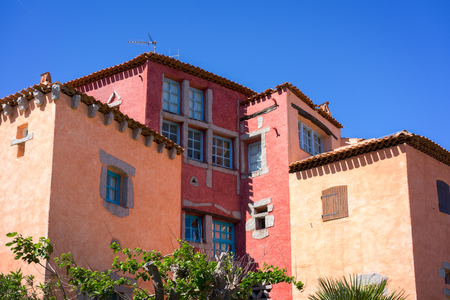Colourful building in Porto Cervoの写真素材