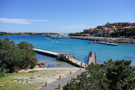 Jetty at Porto Cervoの写真素材