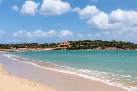 The beach at Porto Pollo in Sardiniaの写真素材
