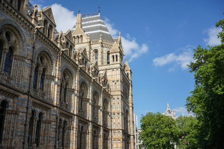 Exterior view of the Natural History Museum in Londonのeditorial素材
