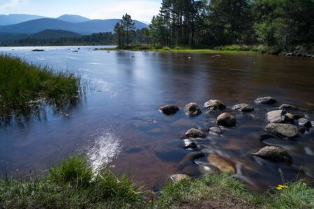 Loch Morlich near Aviemoreの写真素材