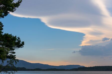 Unusual Cloud Formation over Loch Gartenの写真素材