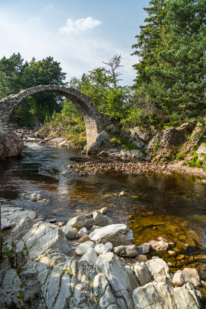 The Packhorse Bridge at Carrbridgeの写真素材