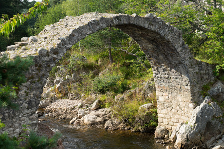 The Packhorse Bridge at Carrbridgeの写真素材