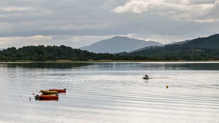 Boats on Loch Inshの写真素材