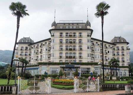 Regina Palace Hotel at Stresa Lake Maggiore Piedmont Italyのeditorial素材