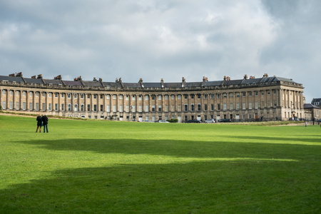 View of the Royal Crescent in Bath Somersetのeditorial素材