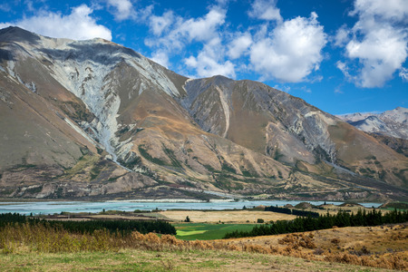 New Zealnad countryside near the Rakia Riverの写真素材