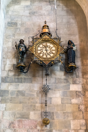 Pendulum Clock in Canterbury Cathedralの写真素材
