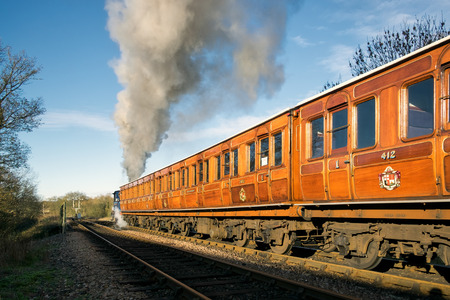 Bluebell leaving sheffield Park Stationのeditorial素材
