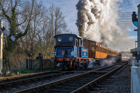 Bluebell leaving sheffield Park Stationのeditorial素材