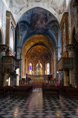 Interior view of the Cathedral (duomo) in Milanのeditorial素材
