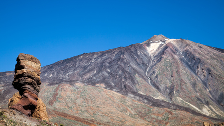 Mount Teide and the rock called the Treeの写真素材