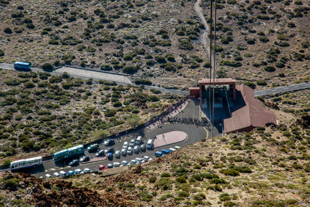 Cable Car Station to Mount Teide in Tenerifeの写真素材