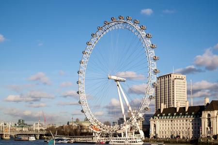 View of the London Eyeのeditorial素材