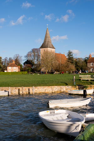 Bosham bathed in winter sunshineのeditorial素材