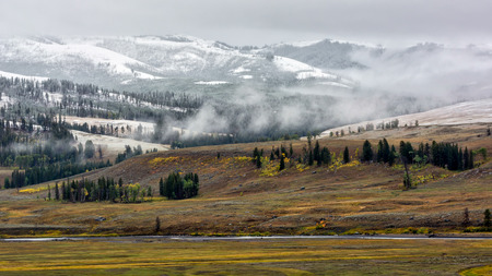 Countryside of Yellowstone National Parkの写真素材