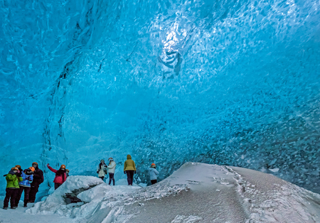 Crystal Ice Cave near Jokulsarlonのeditorial素材
