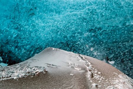 Crystal Ice Cave near Jokulsarlonの写真素材