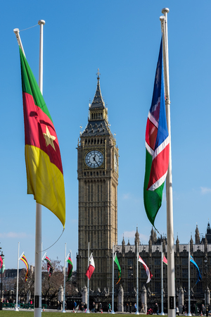 View of Big Ben across Parliament Squareのeditorial素材