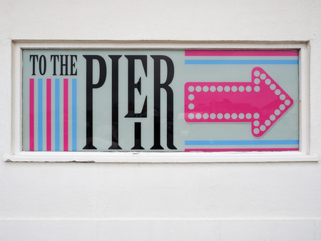 Sign Pointing the Way to the Pier in Southwold