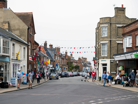 People Walking around Southwold Town Centreのeditorial素材
