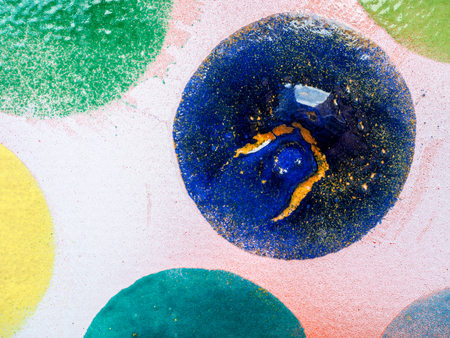 Abstract Painted Wall at St Katherine's Dock in London