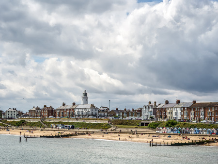 People Enjoying the Beach at Southwoldのeditorial素材