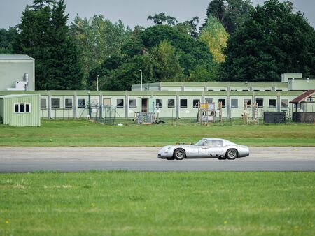 Vintage Car Driving around Dunsfold Airfieldのeditorial素材