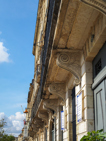 Typical Architecture of Limestone Houses in the City of Bordeauxの写真素材