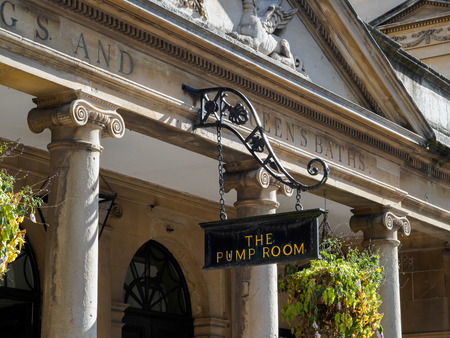 View of the Entrance to the Pump Room in Bathのeditorial素材