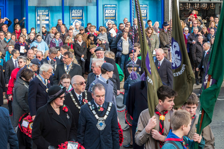 Memorial Service on Remembrance Sunday in East Grinsteadのeditorial素材