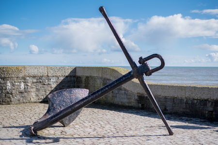 Large Anchor in Lyme Regis Harbourの写真素材