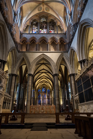Interior View of Salisbury Cathedralのeditorial素材