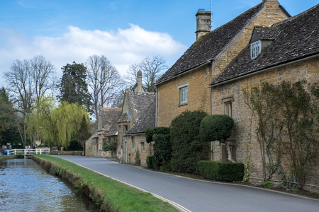 Scenic View of Lower Slaughter Village in the Cotswolds