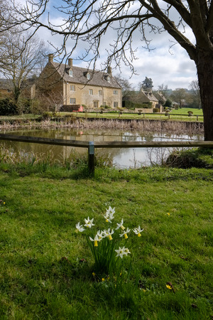 Picturesque Wyck Rissington Village in the Cotswolds