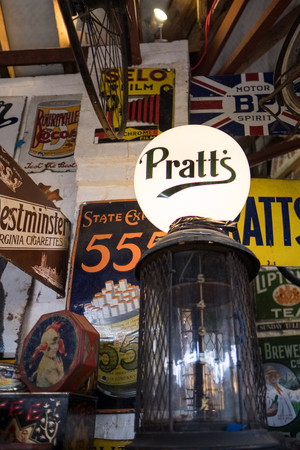 Pratts's Petrol Pump in the Motor Museum at Bourton-on-the-Waterのeditorial素材