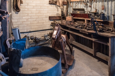 Old Workshop in the Motor Museum at Bourton-on-the-Waterのeditorial素材