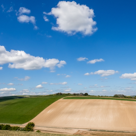 Scenic View of the Rolling Sussex Countrysideの写真素材