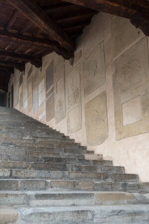 BERGAMO, LOMBARDY/ITALY - JUNE 25 : Palazzo Del Podestaore in Bergamo on June 25, 2017のeditorial素材
