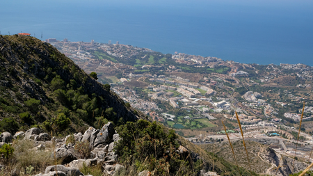 BENALMADENA, ANDALUCIA/SPAIN - JULY 7 : View from Mount Calamorro near Benalmadena Spain on July 7, 2017の写真素材