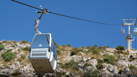 BENALMADENA, ANDALUCIA/SPAIN - JULY 7 : Cable Car to Mount Calamorro near Benalmadena Spain on July 7, 2017のeditorial素材