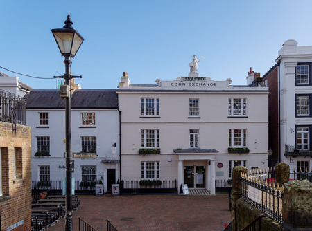 TUNBRIDGE WELLS, KENT/UK - JANUARY 5 : Corn Exchange Building in the Pantiles Shopping Centre  Royal Tunbridge Wells on January 5, 2018のeditorial素材