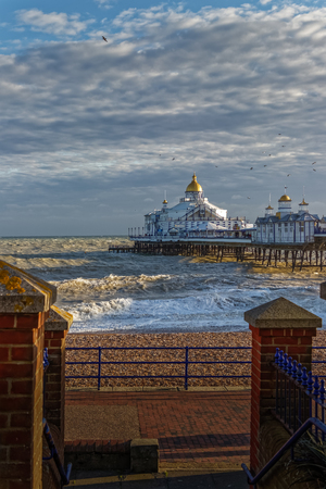 EASTBOURNE, EAST SUSSEX/UK - JANUARY 7 : View of Eastbourne Pier in East Sussex on January 7, 2018のeditorial素材