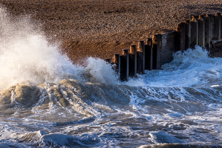 EASTBOURNE, EAST SUSSEX/UK - JANUARY 7 : Stormy Weather at Eastbourne Seafront in East Sussex on January 7, 2018のeditorial素材