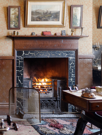 STANLEY, COUNTY DURHAM/UK - JANUARY 20 : Inside a Dentist's house at the North of England Open Air Museum in Stanley, County Durham on January 20, 2018のeditorial素材
