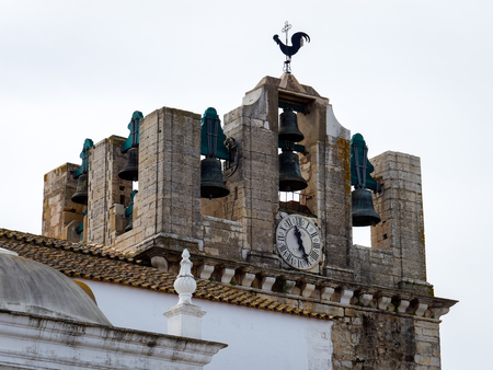 The Belfry of the Cathedral in Faro Portugalの写真素材