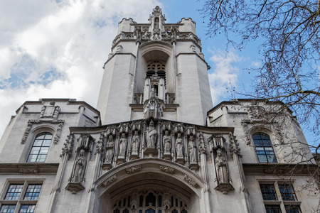 LONDON/UK - MARCH 21 : Facade of The Supreme Court of the United Kingdom in London on March 21, 2018のeditorial素材